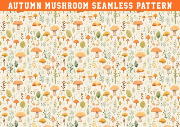 Download Watercolor Autumn Mushroom Pattern - Mushroom Collection