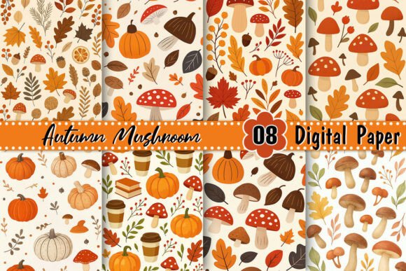 Download Autumn Mushroom Pattern - Mushroom Collection
