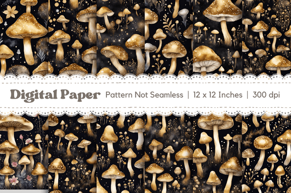 Download 12 Black Fantasy Mushroom Background - Mushroom Collection