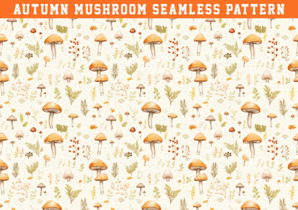Download Autumn Mushroom Pattern - Mushroom Collection