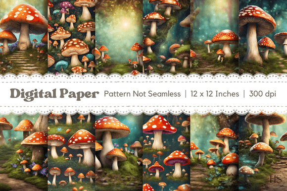 Download 12 Magical Fantasy Mushroom Background - Mushroom Collection