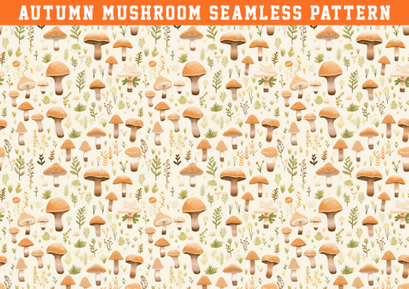 Download Watercolor Autumn Mushroom Pattern - Mushroom Collection