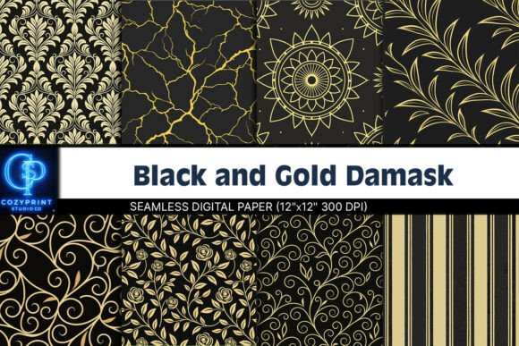 Download Black and Gold Digital Paper - Premium Resources