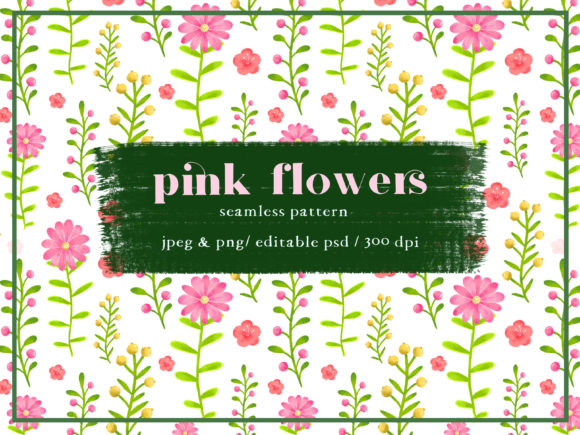 Download Pink Flowers Seamless Pattern - Seamless pattern Collection