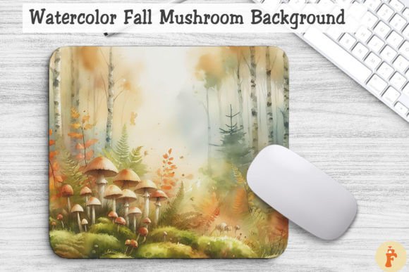 Download Watercolor Fall Mushroom Background - Mushroom Collection