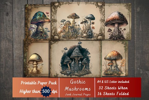 Download Fantasy Mushroom Forest Digital Papers - Mushroom Collection