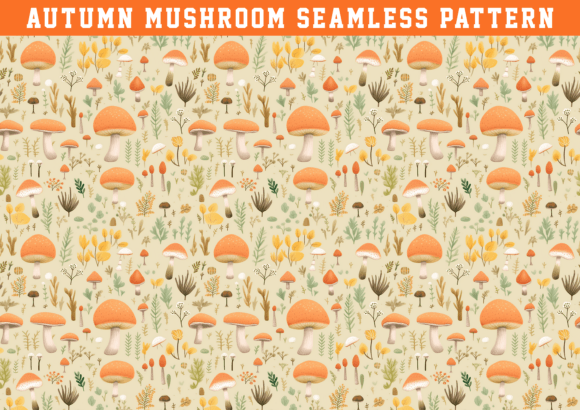 Download Watercolor Autumn Mushroom Pattern - Mushroom Collection