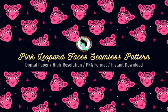 Download Pink Stars &amp; Leopard Seamless Pattern - Seamless pattern Collection