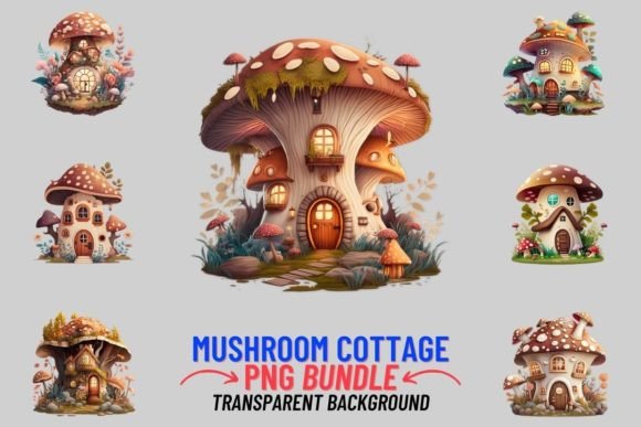 Download Mushroom Magic Cottage 8 PNG Clipart - Mushroom Collection