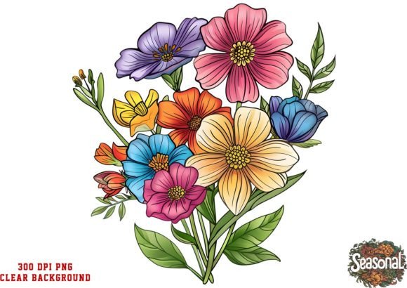 Download Watercolor Boho Flowers Sublimation - Boho flowers Collection