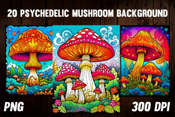Download Psycheedlic Mushroom Background 1 - Mushroom Collection