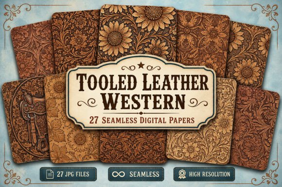 Download Tooled Leather Seamless Pattern - Seamless pattern Collection