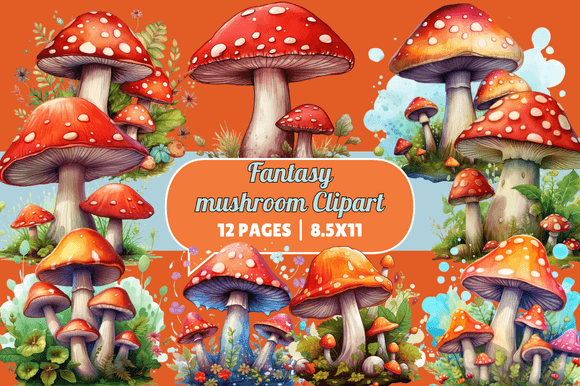 Download Fantasy Mushroom Clipart - Mushroom Collection