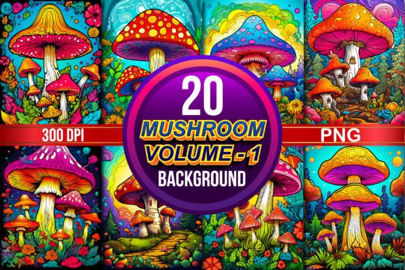 Download Mushroom Background for Cover Volume 1 - Mushroom Collection