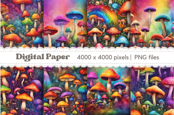 Download Smoky Rainbow Mushroom Background - Mushroom Collection