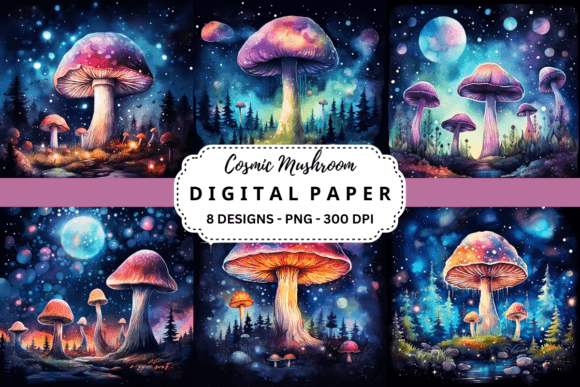 Download Cosmic Mushroom Background - Mushroom Collection