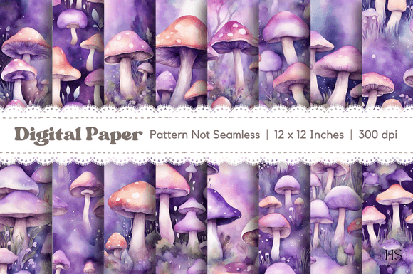 Download 16 Violet Fantasy Mushroom Background - Mushroom Collection
