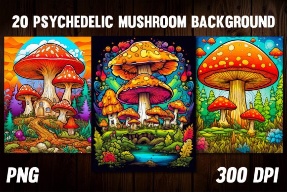 Download Psychedelic Mushroom Background 2 - Mushroom Collection